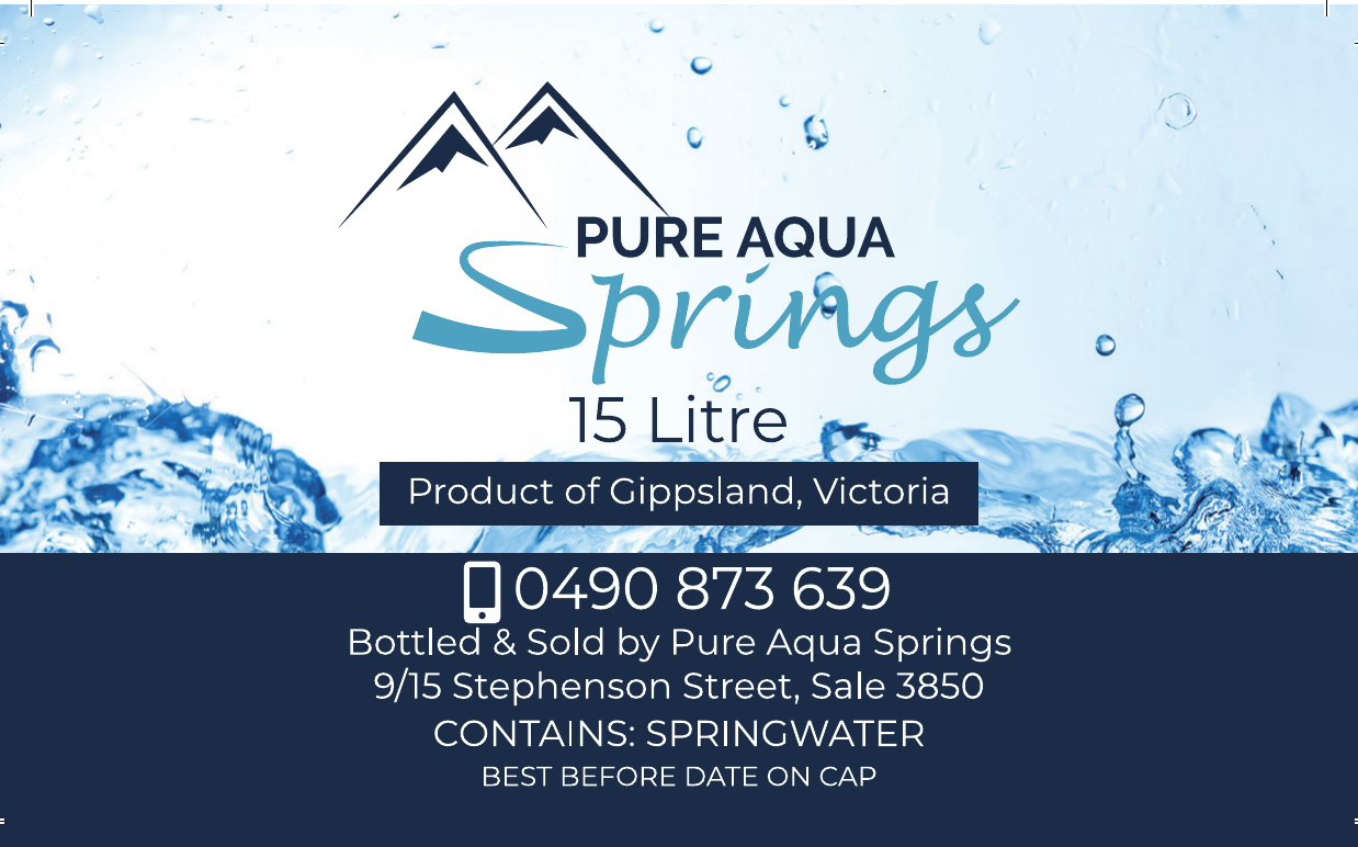 Pure Aqua Springs 15L label